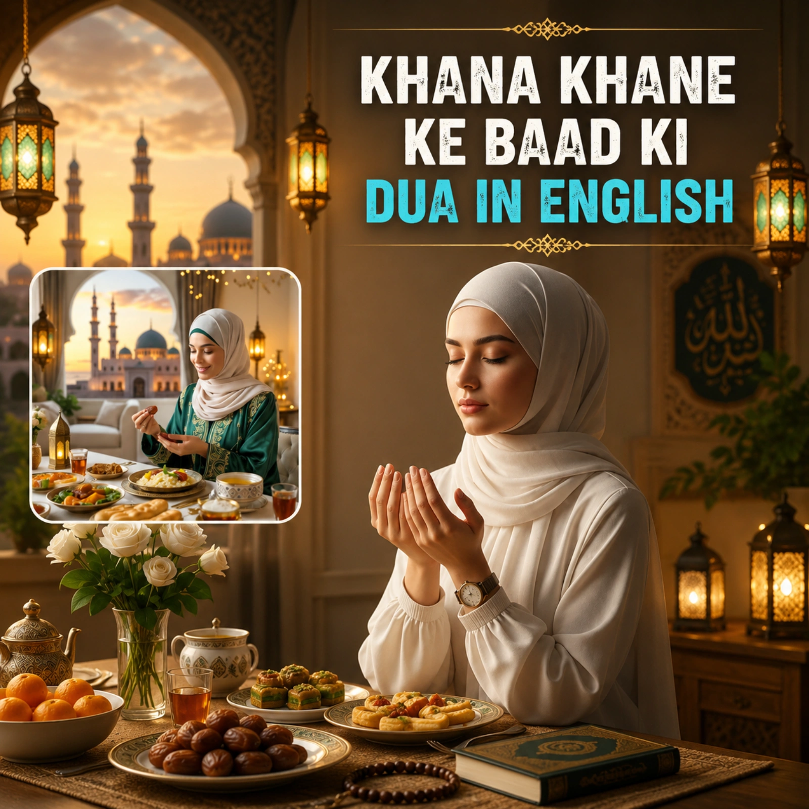 Khana Khane Ke Baad Ki Dua In English With Arabic & Meaning